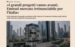Emirati Arabi Uniti, Saragaglia: “Mercato strategico, le imprese italiane restano”
