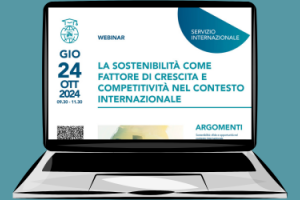 Sostenibilità aziendale e internazionalizzazione nel webinar di Banca Popolare di Sondrio con Assocamerestero